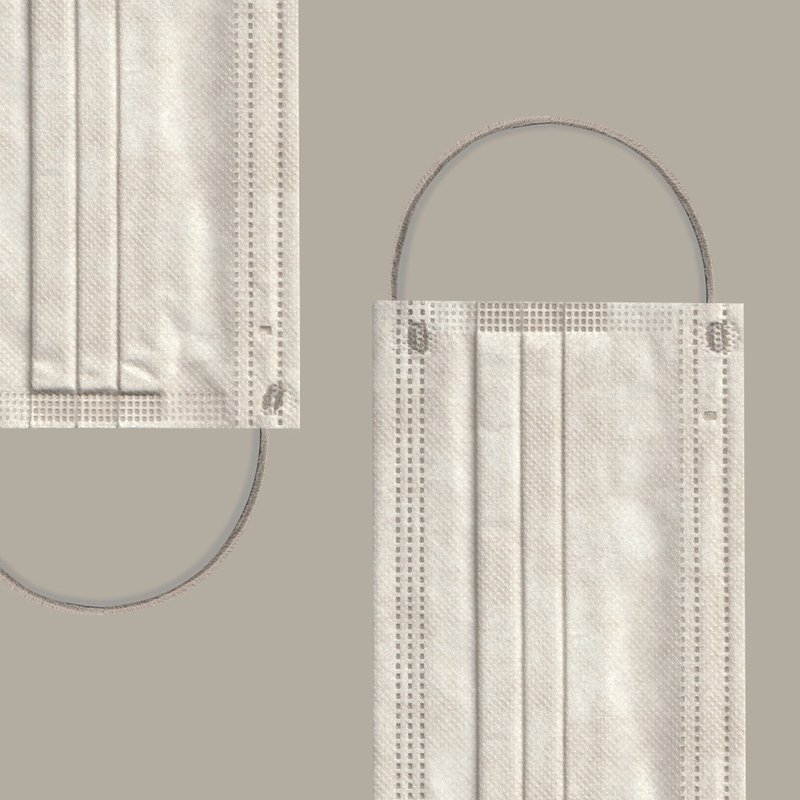 LEVEL 3 成人医用口罩– 亚麻米 (50片) - 口罩 - 其他材质 卡其色