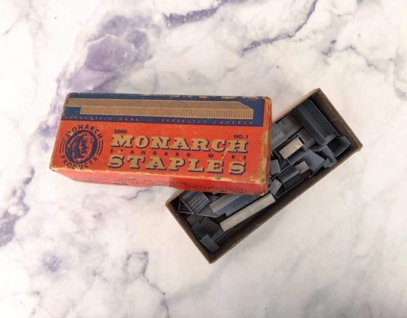 美国早期订书针盒 大款 - 钉书机 - 其他金属 