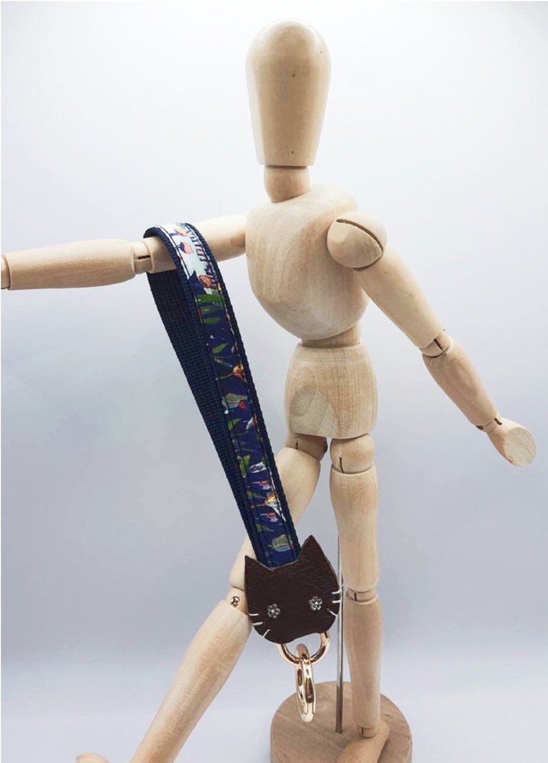 开幕赠手机挂片和万用扣圈之多功能手机挽带/钥匙圈/相机挽带 - 挂绳/吊绳 - 棉．麻 蓝色