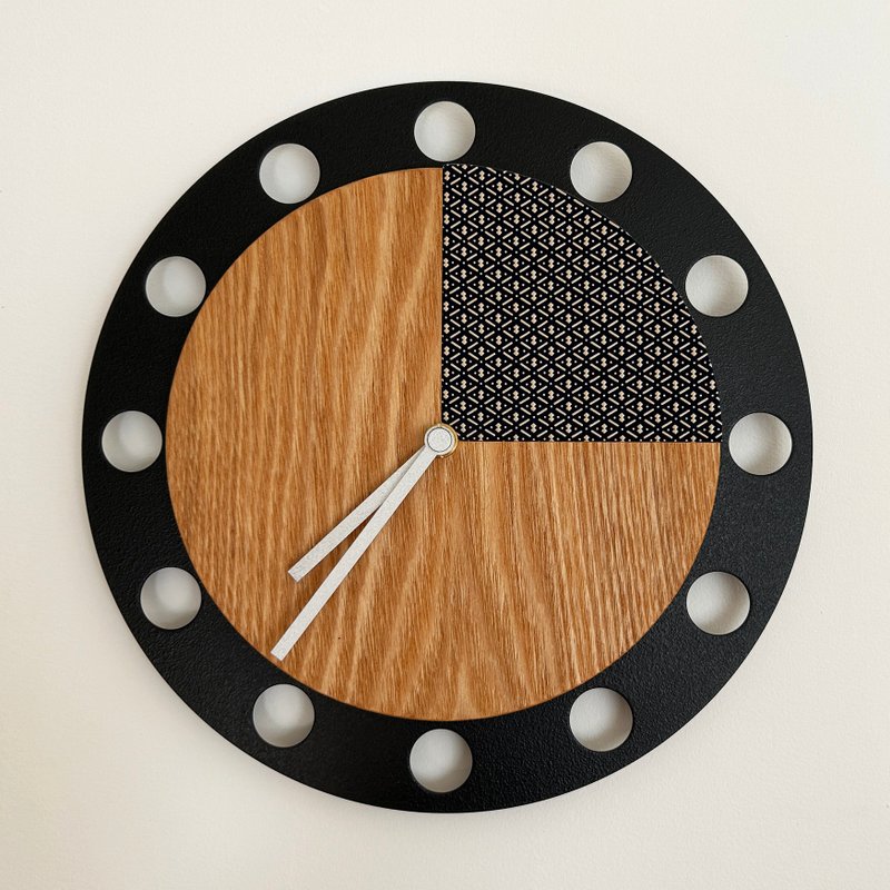 甲州印传时钟 葫芦蓝・白 No.02013 - 时钟/闹钟 - 木头 蓝色