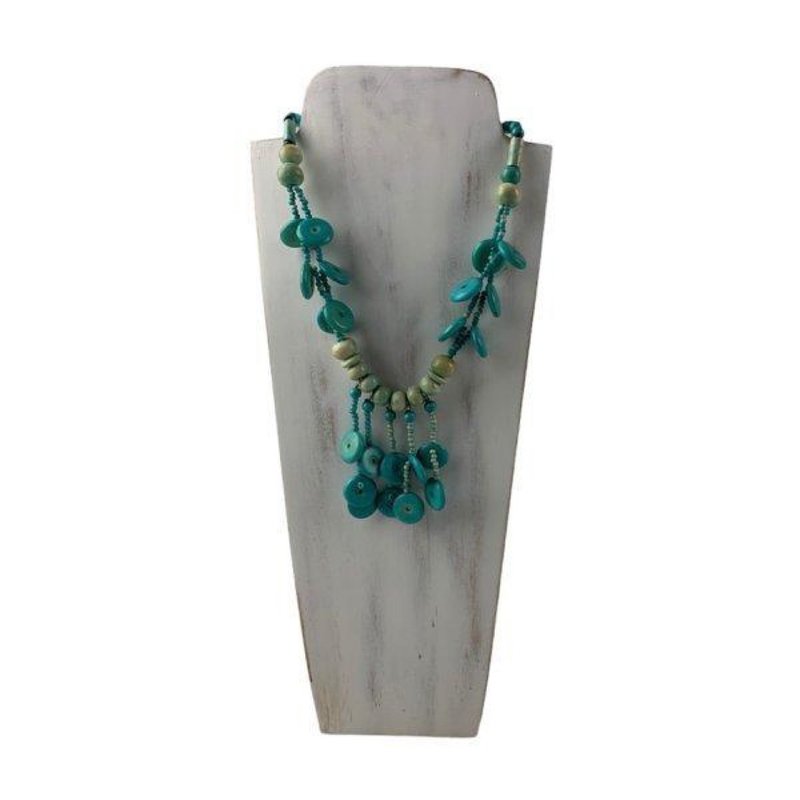 Wooden Necklace Stand L Hand Carved - 收纳用品 - 木头 白色