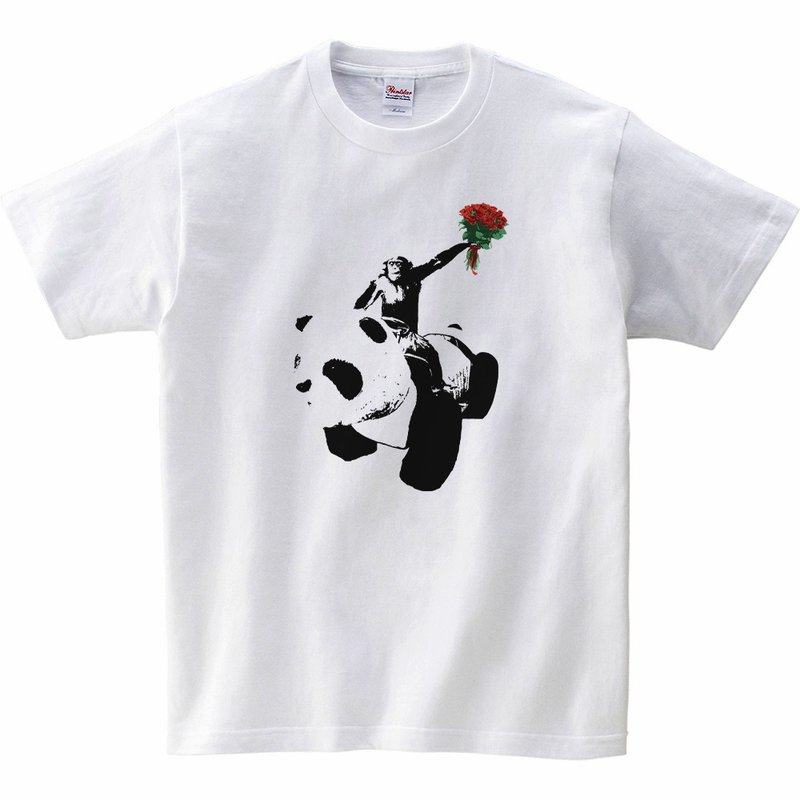 キッズTシャツ / flower monkey - 童装上衣 - 棉．麻 白色