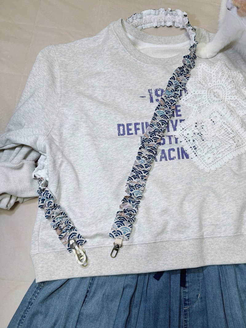 【细波浪。可调式背带】纯棉手机背带/挂绳。定制化。 - 挂绳/吊绳 - 棉．麻 多色