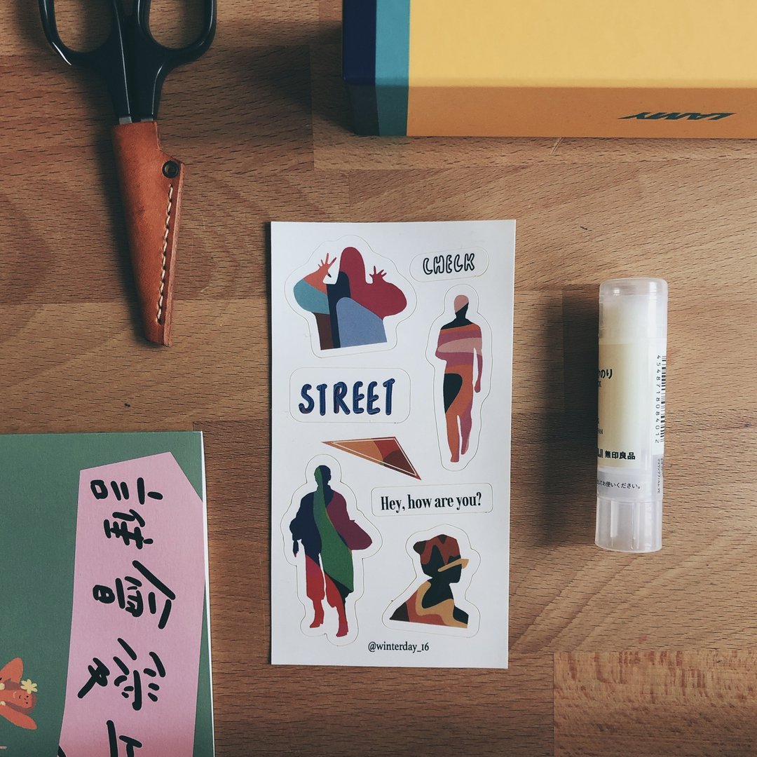 Street 雷射切割贴纸 - 贴纸 - 纸 多色