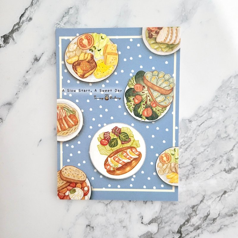 手绘明信片 早午餐图鉴 | 图鉴 万用卡 生日卡 食物 甜点 插画 - 卡片/明信片 - 纸 多色
