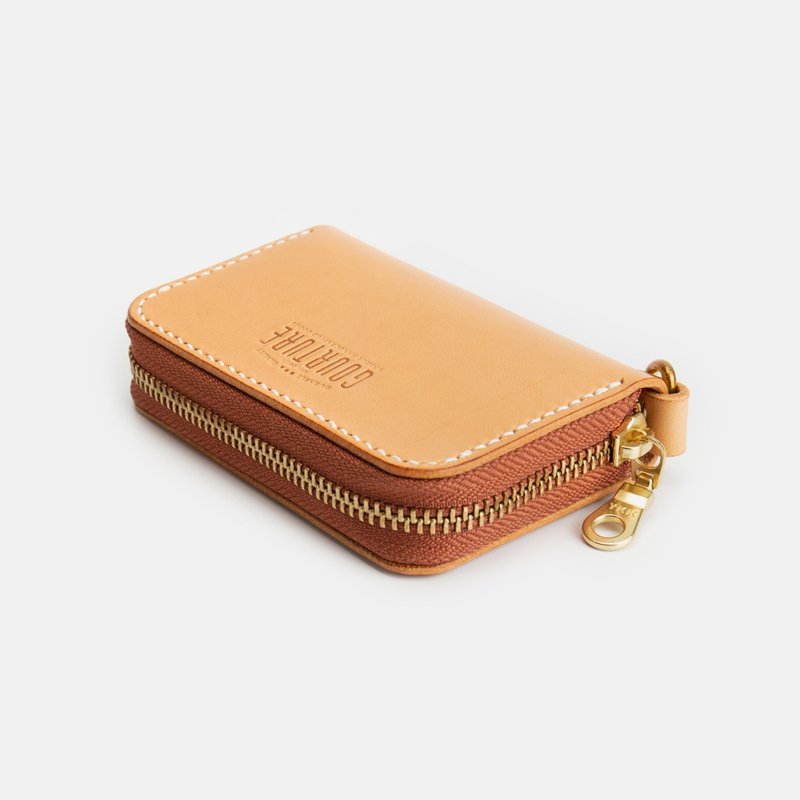 GOURTURE - 经典万用钱包 / 拉链钱包【自然色】 - 皮夹/钱包 - 真皮 卡其色