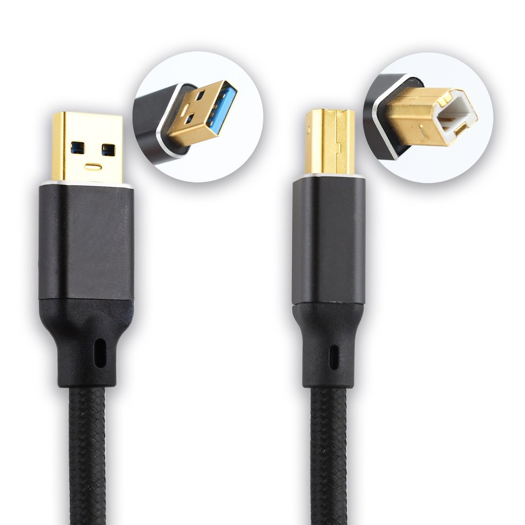 单晶铜镀银 USB DAC 解码线A转B【川木】音频线 DAC【M200】 - 数码小物 - 其他金属 