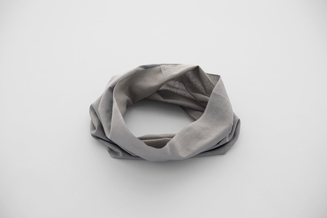 Snood Oo Wow MONO GRAY S size - 丝巾 - 棉 