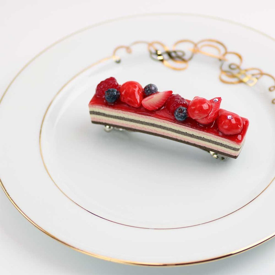 Triple berry cake Valletta M size - 发饰 - 粘土 红色