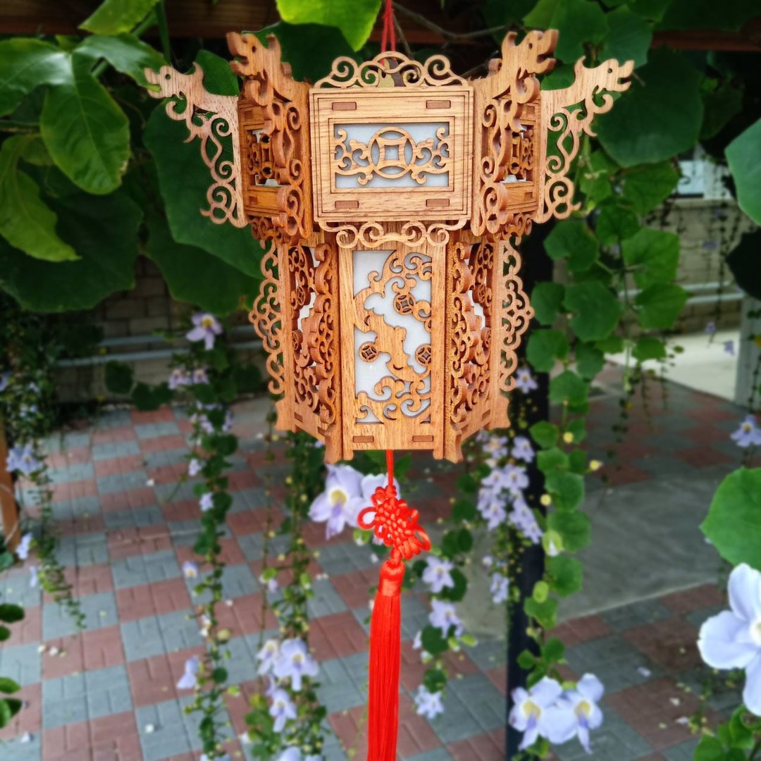 【手作DIY】宫灯 篓空 雕刻 宫廷风 复古风 古风 木质 质感 - 木工/竹艺/纸艺 - 木头 咖啡色