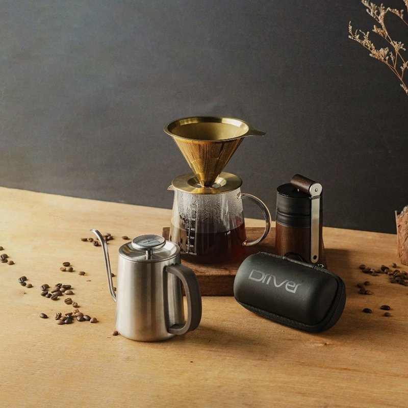 Driver 新手入门手冲咖啡套组-6 - 咖啡壶/周边 - 不锈钢 白色