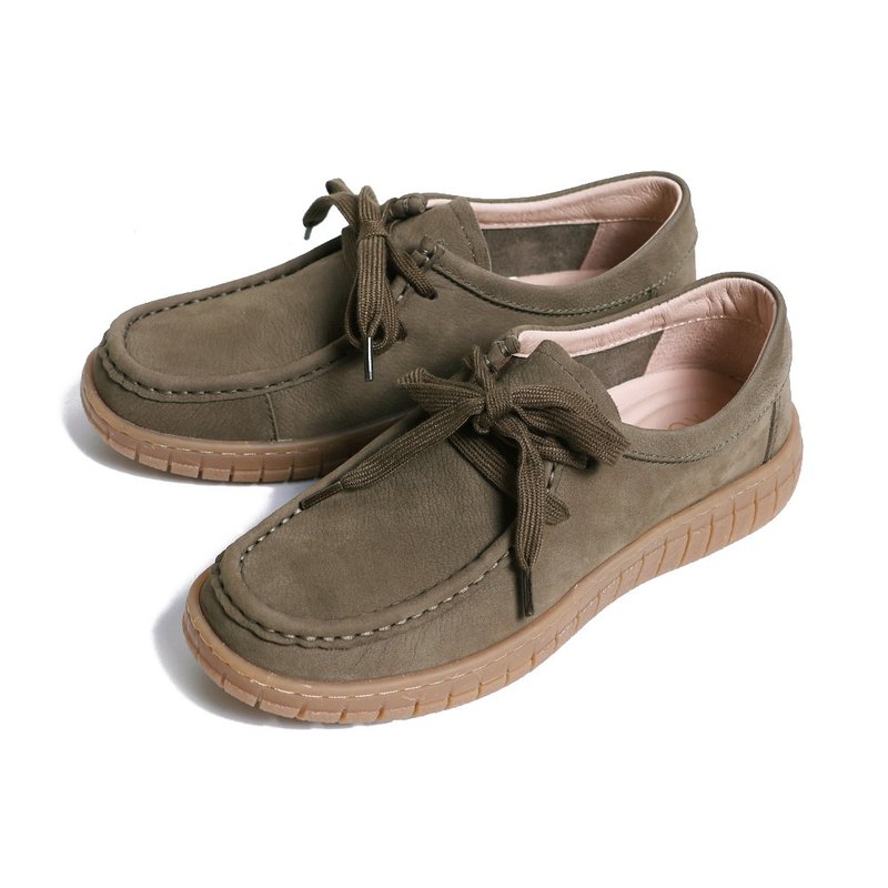 复古经典极柔软袋鼠休闲鞋墨绿色 - 其他女款皮鞋 - 真皮 绿色