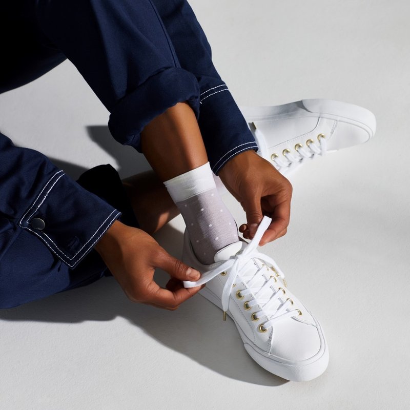 Keds JUMP KICK 金扣质感法式皮革小白鞋9203W123119 - 女款休闲鞋 - 真皮 