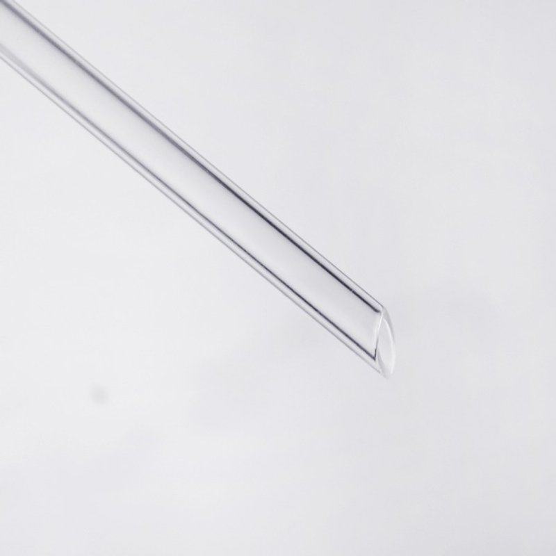 20cm【尖口可刺穿饮料封膜】(口径0.7cm) 爱地球环保玻璃吸管 梅森罐重复使用 (附赠清洁刷棒轻松洗净) 定制化 - 环保吸管 - 玻璃 透明