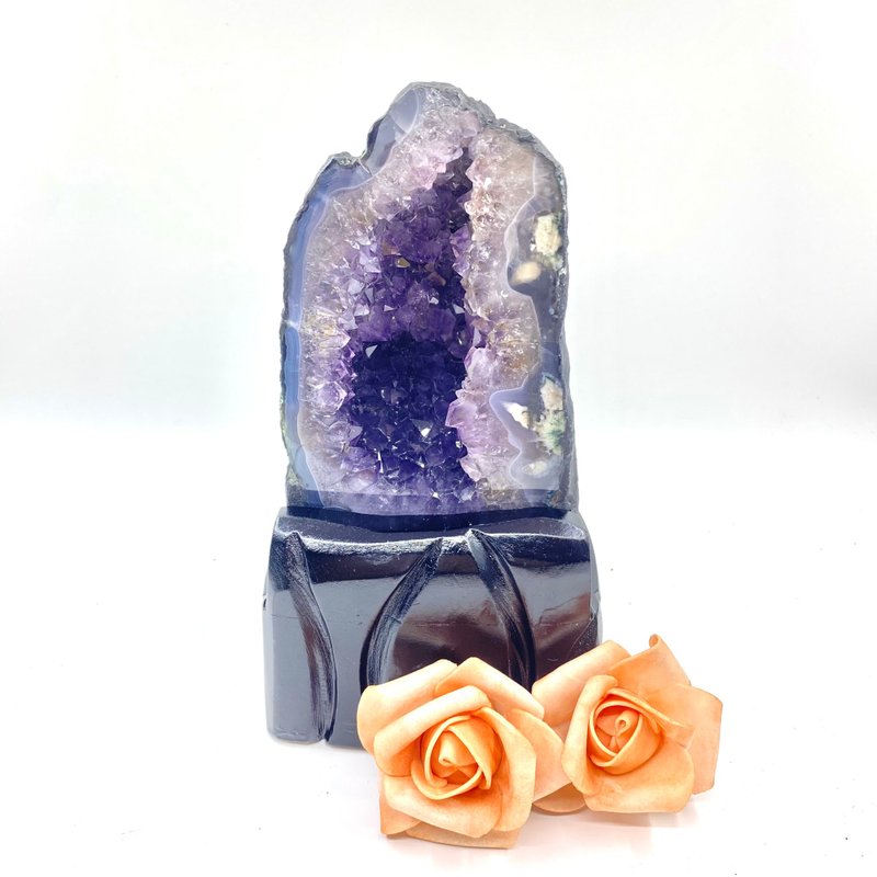 紫晶洞连订造底座 | 水晶 | 水晶洞 | 水晶摆件 - 其他 - 水晶 紫色