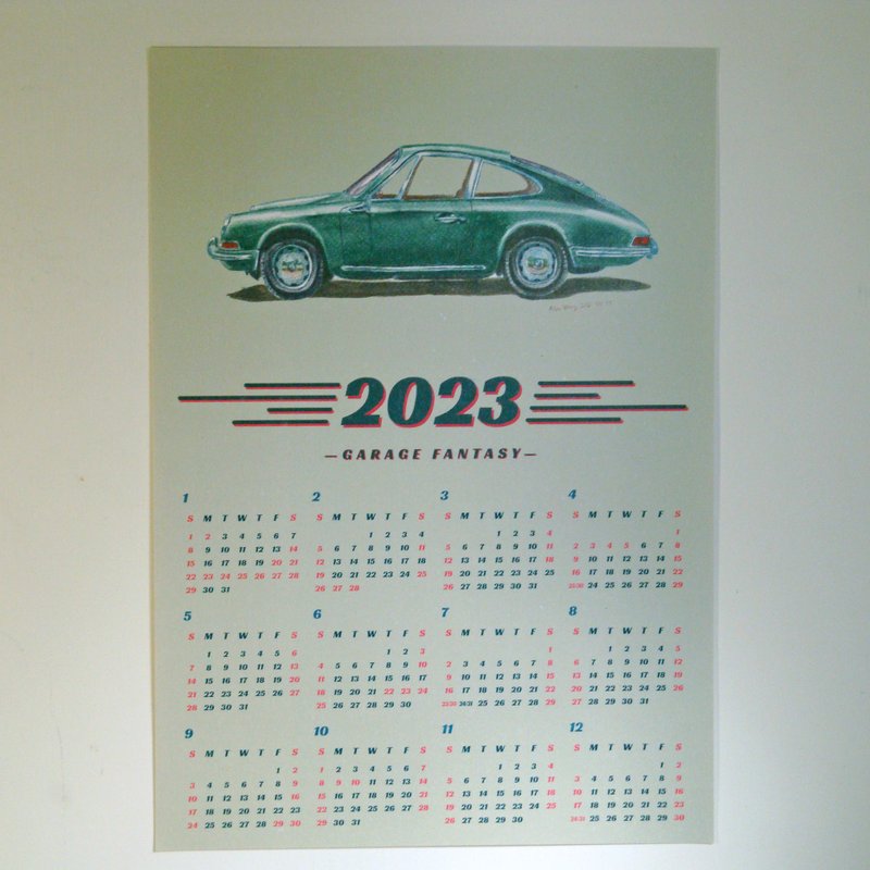 2023年海报年历 / GARAGE FANTASY-保时捷 / A3尺寸 - 年历/台历 - 纸 