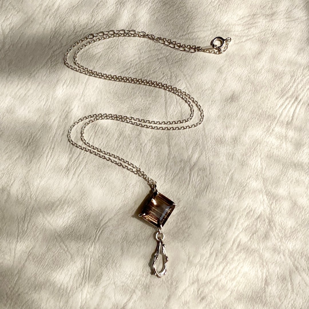 scapolite silver necklace (One-of-a-kind) - 项链 - 银 