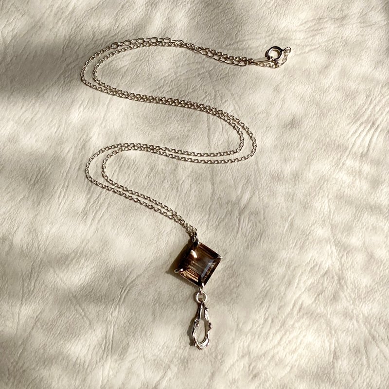 scapolite silver necklace (One-of-a-kind) - 项链 - 银 