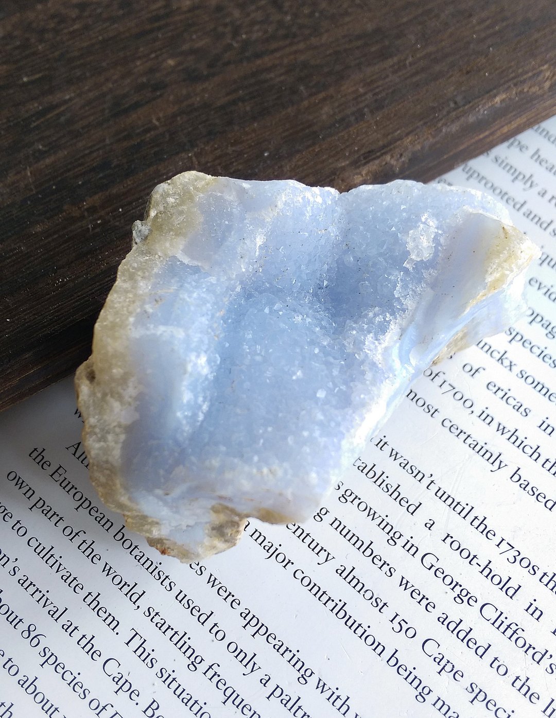 Chalcedony 马达加斯加产地 蓝玉髓 蓝纹玛瑙 天然矿石 原矿 - 摆饰 - 其他材质 