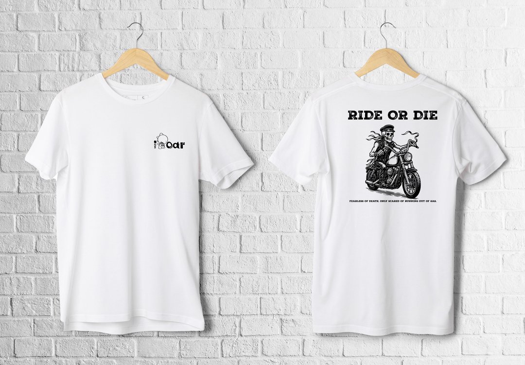 【I ROAR 】RIDE OR DIE 骷髅骑士重机/厚磅棉T/潮流可/订制 - 男装上衣/T 恤 - 棉 