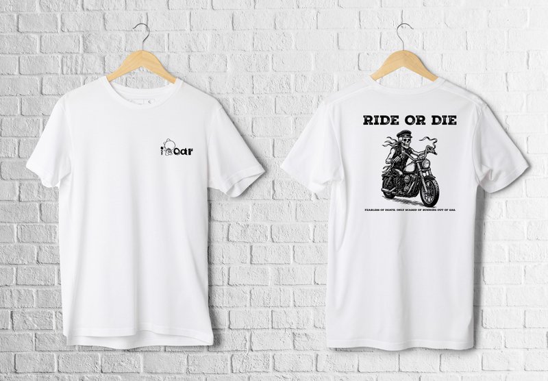 【I ROAR 】RIDE OR DIE 骷髅骑士重机/厚磅棉T/潮流可/订制 - 男装上衣/T 恤 - 棉．麻 