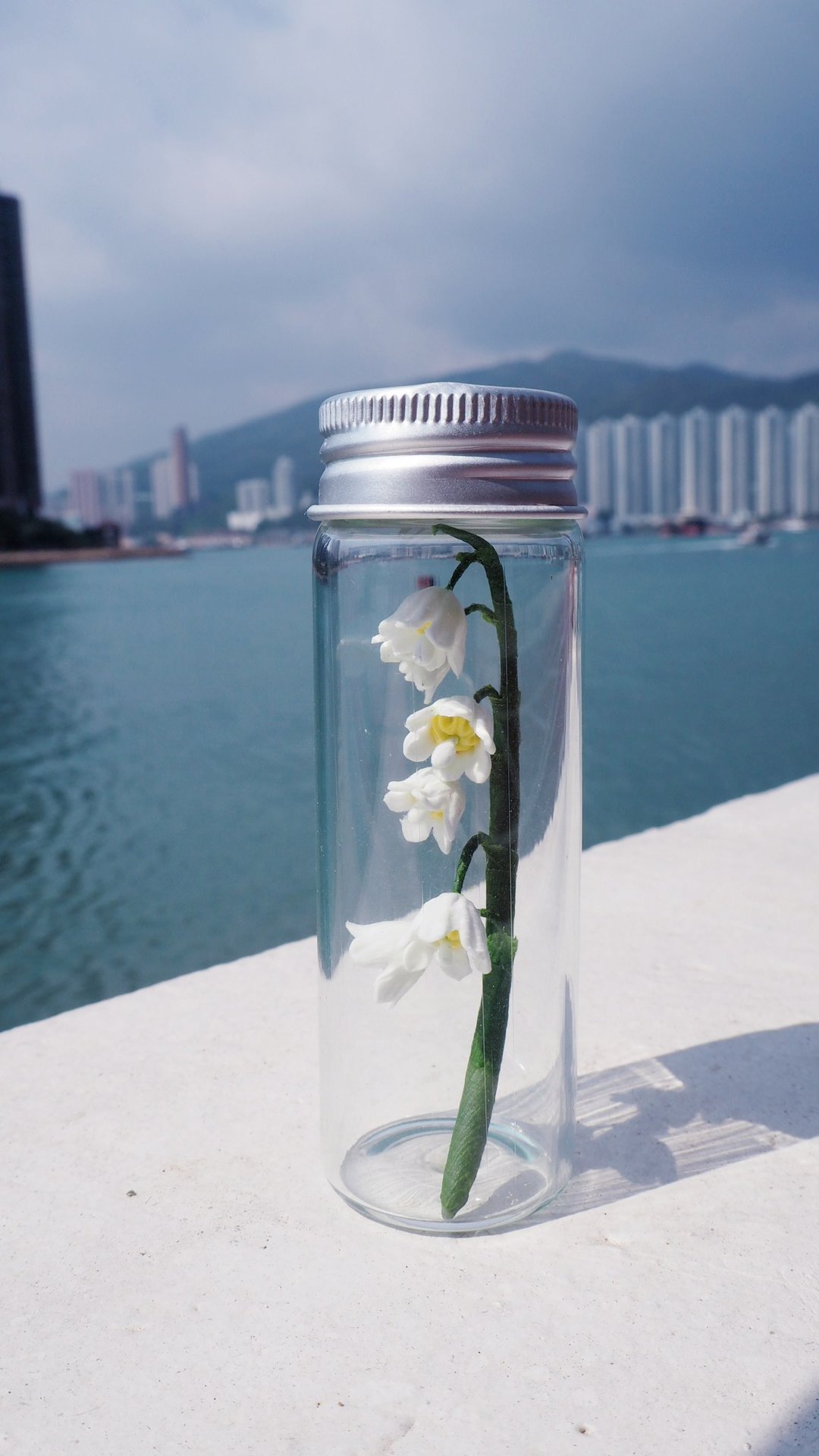 黏土植物 — 许愿瓶黏土铃兰 - 摆饰 - 粘土 
