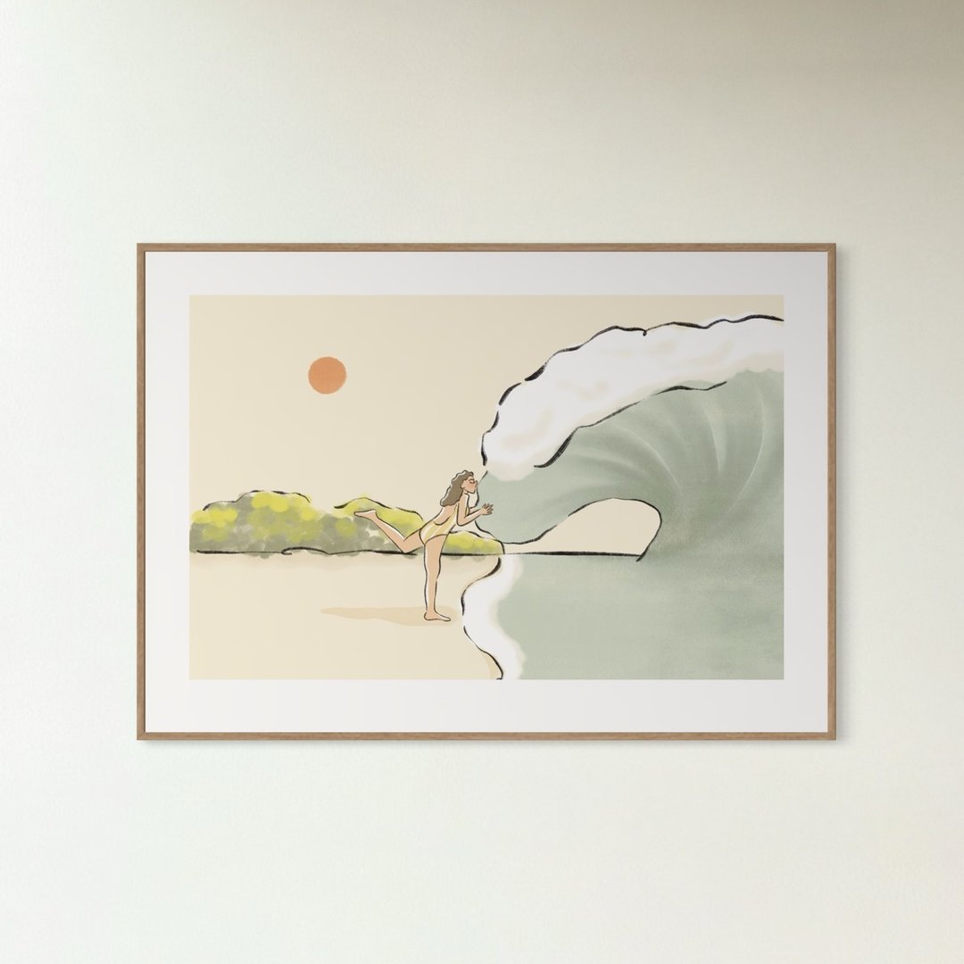 Kissing the ocean 印刷画作 墙壁装饰 - 海报/装饰画/版画 - 纸 白色