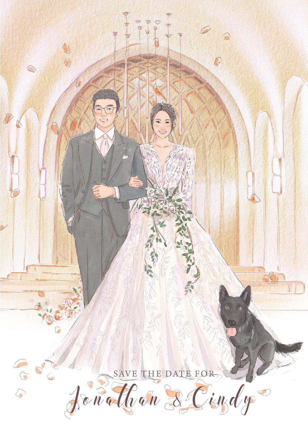 似颜绘喜帖与婚礼设计 下单前请先联系设计师 - 订制画像 - 其他材质 