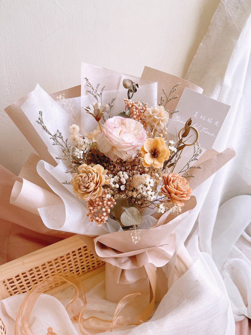 日系风格 | 自然感不凋永生干燥花束 - 干燥花/捧花 - 植物．花 多色