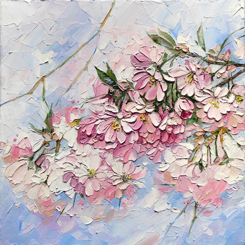 樱 / 艺术 / 画 / 樱花 / 绘画 / 手绘 / 原绘 / 油画 / 樱花画 - 海报/装饰画/版画 - 其他材质 粉红色