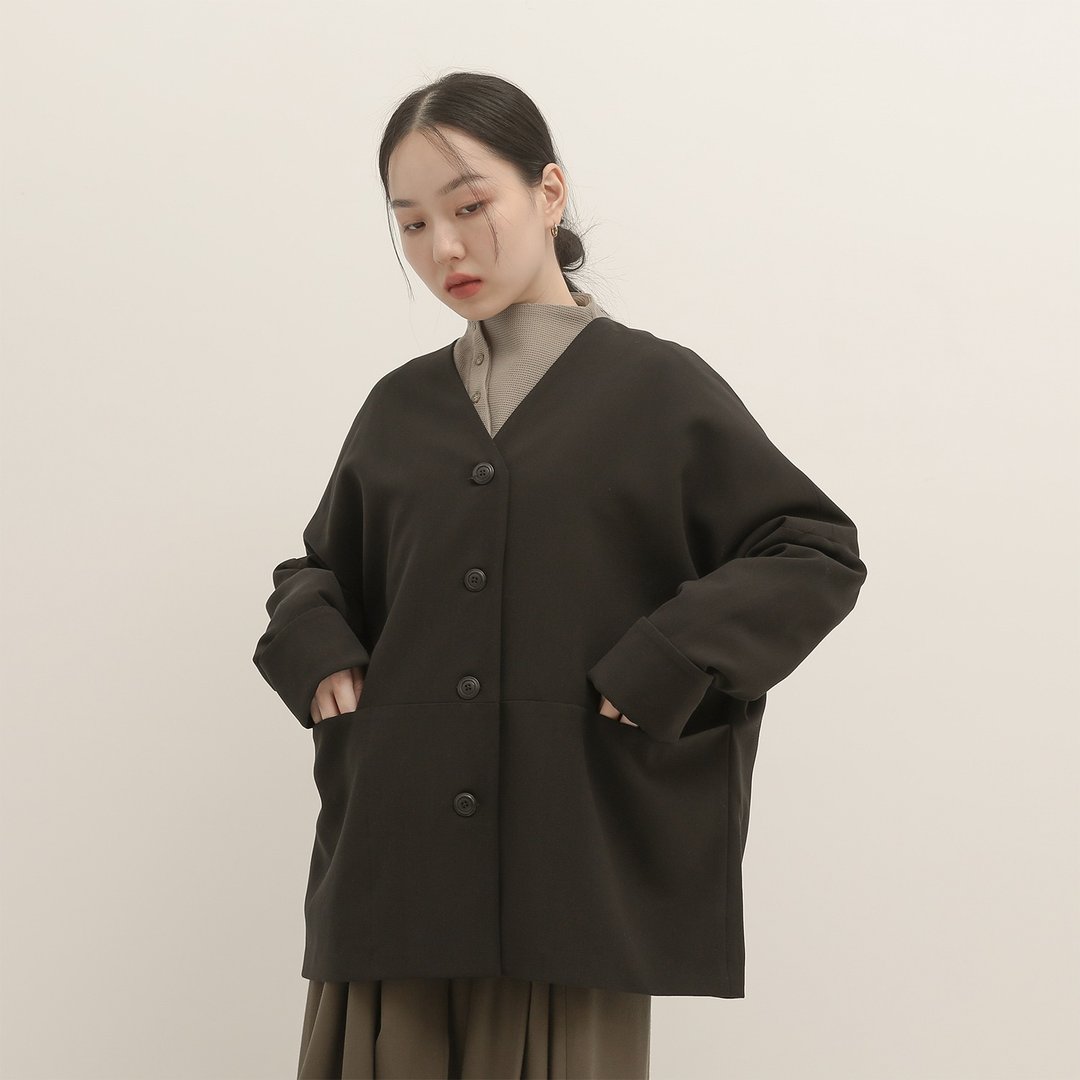 Greenhouse_温室简约外套_23AF302_黑 - 女装休闲/机能外套 - 聚酯纤维 黑色