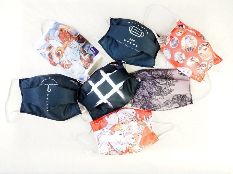 Kid Size Mask Salo Anti Droplet Fabric MASK layers Dust Protect  1 Set SET II - 口罩 - 其他材质 白色