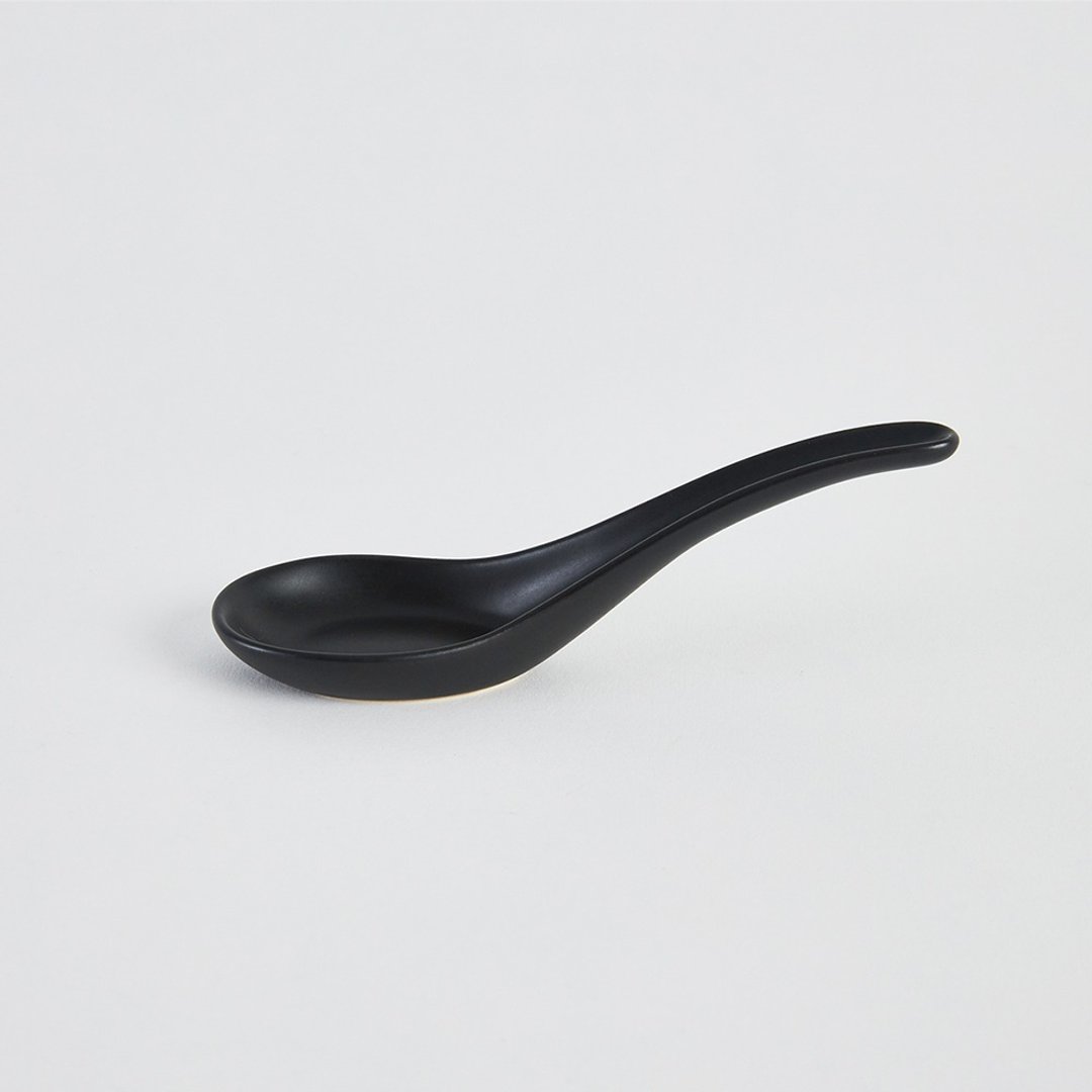 KOGA 许家陶器品 陶质汤匙 (尖山黑) - 餐刀/叉/匙组合 - 陶 黑色
