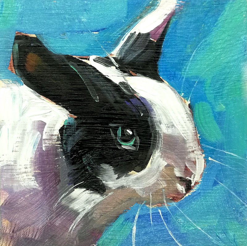 小兔子原创油画野生动物森林动物艺术品 - 海报/装饰画/版画 - 其他材质 多色