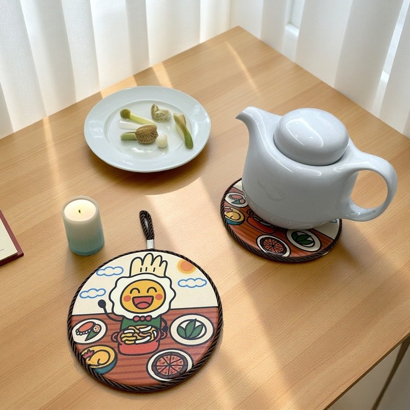 陶瓷隔热垫  鸡蛋大厨 - 杯垫 - 瓷 