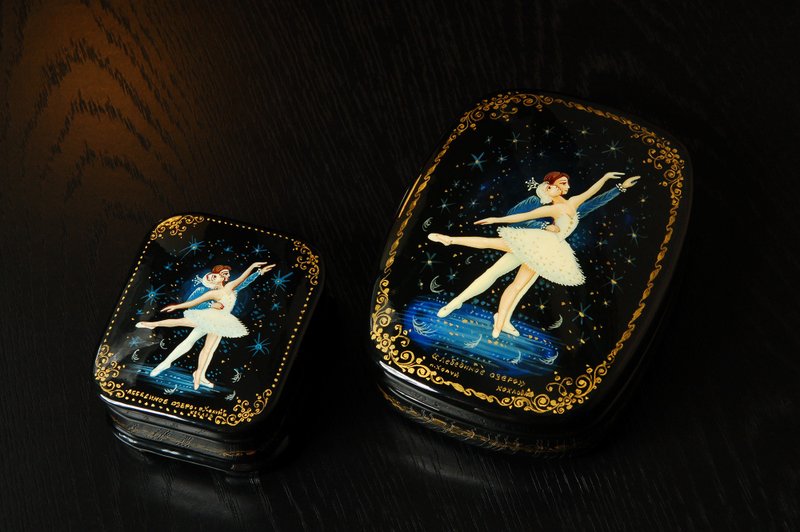 迷人的天鹅湖芭蕾舞漆盒圣诞礼物包装 - 摆饰 - 其他材质 