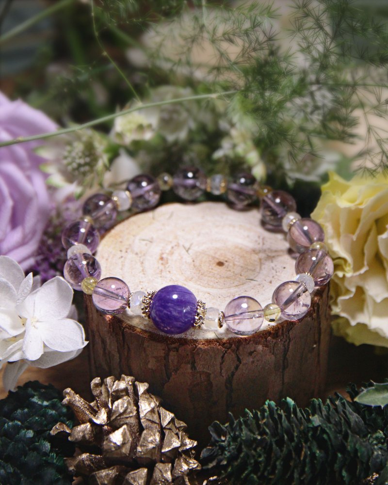 紫黄晶紫水晶设计款手链 - 手链/手环 - 水晶 紫色