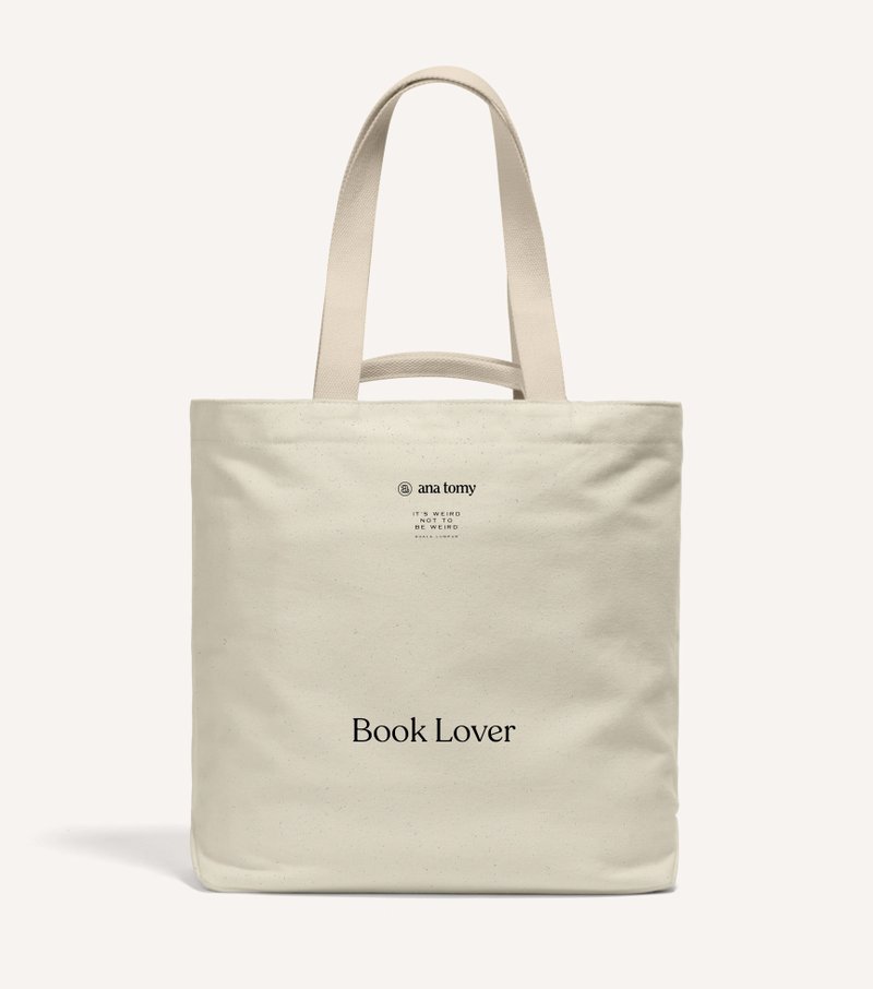 【定制化礼物】16盎司Book Tote 重磅帆布托特书袋自然色 - 手提包/手提袋 - 棉 