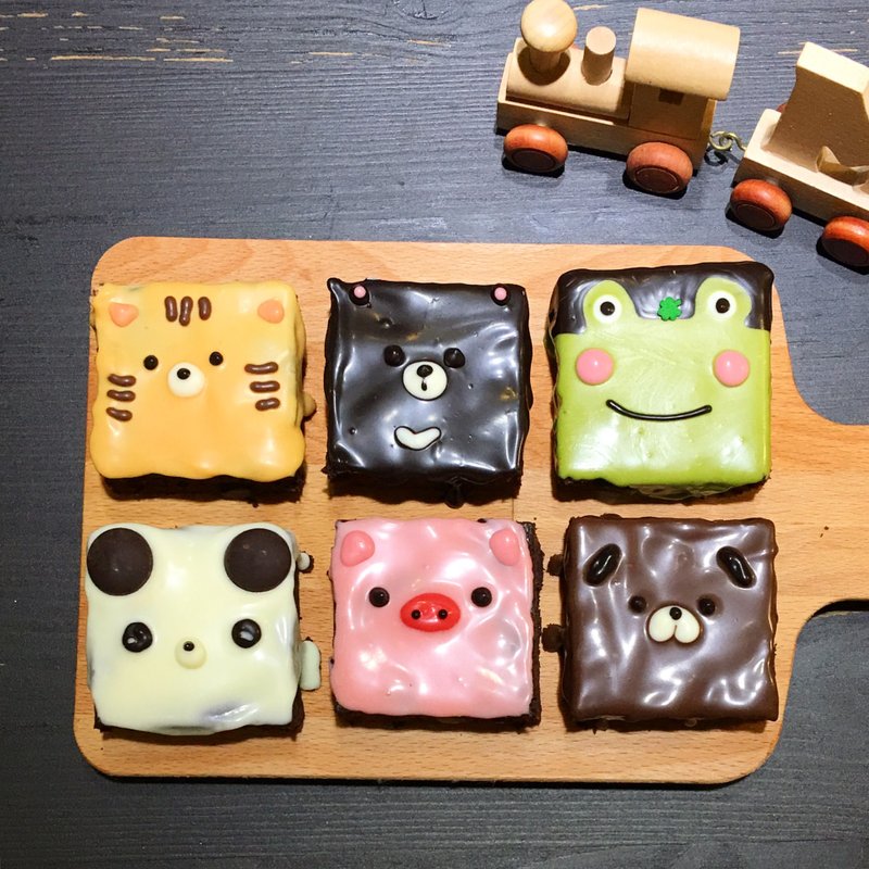 布朗尼动物园-6入礼盒 - 蛋糕/甜点 - 新鲜食材 多色