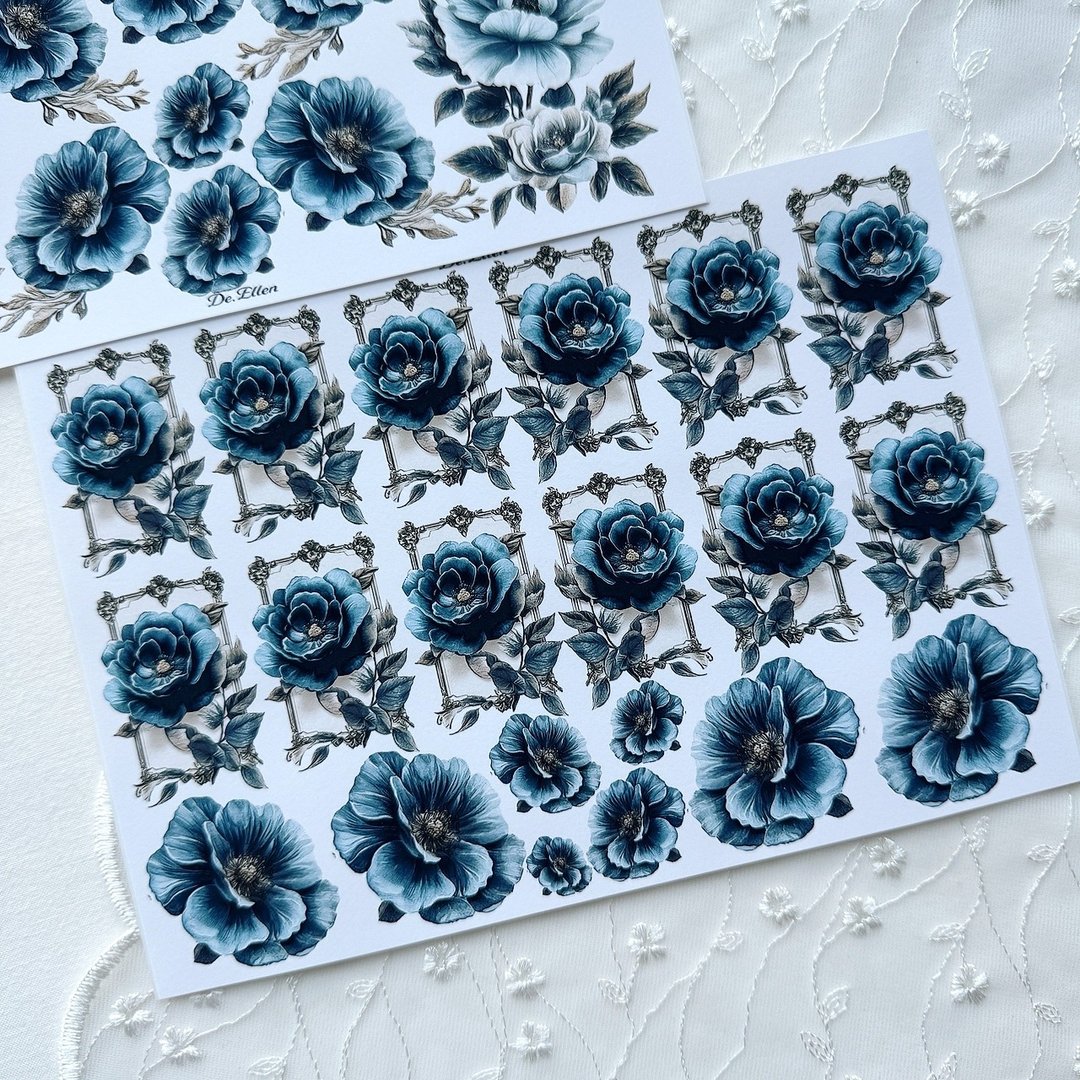 A390 -  ينتو 季节 花 - 贴纸 - 纸 
