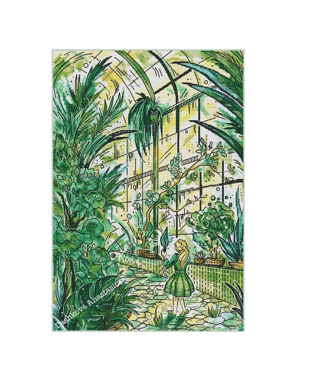 温室十字绣PDF图案；植物刺绣；工厂设计 - 手工艺教程/工具书 - 其他材质 
