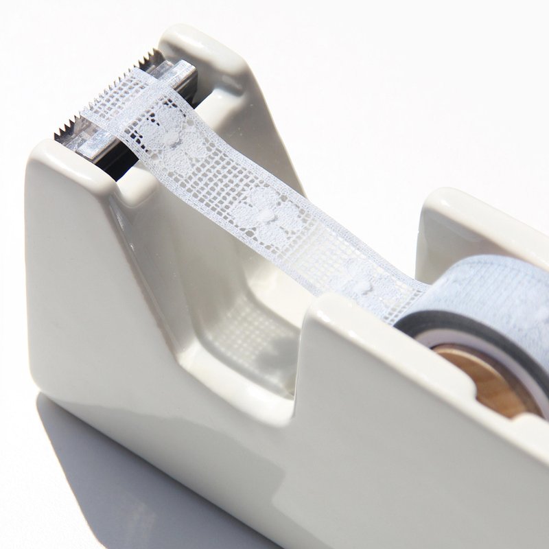 针织蕾丝和纸胶带 | 奶白小花 - 纸胶带 - 纸 白色