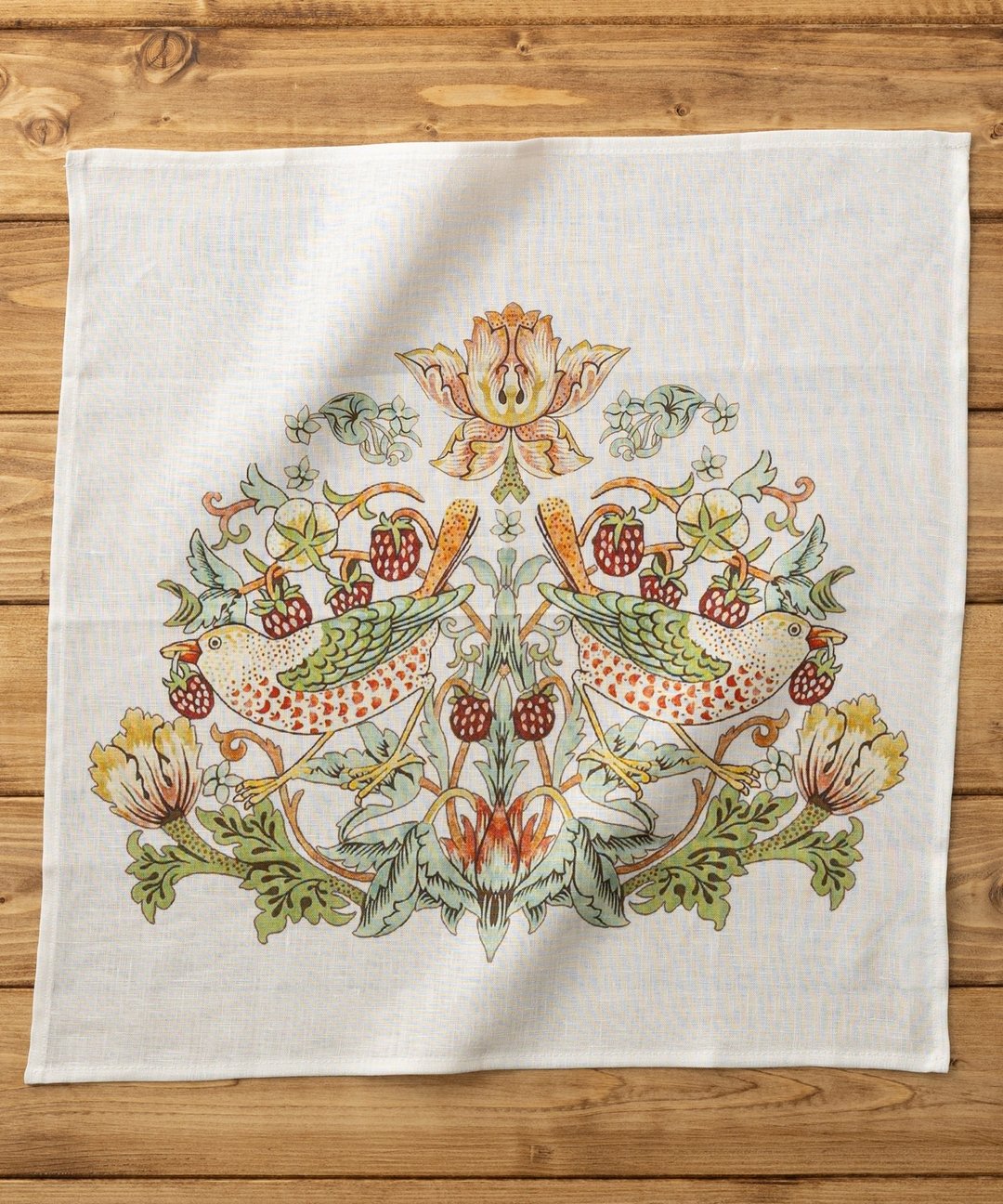大号麻手帕 威廉莫里斯图案 43×43cm 06.白色-草莓小偷 - 其他 - 其他材质 多色