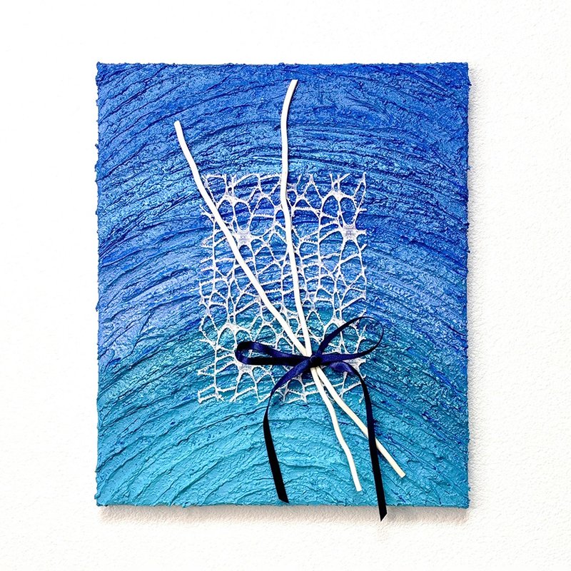 原画 原创 绘画 压克力画 海洋礼物 27.3×22cm - 海报/装饰画/版画 - 其他材质 蓝色