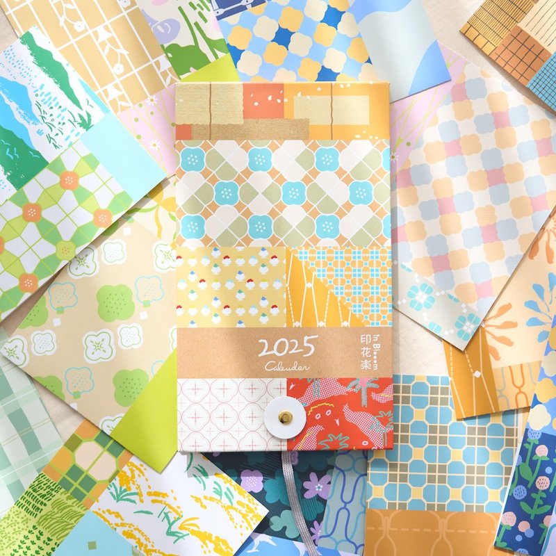 2025明信片桌历/经典拼花/四季 - 年历/台历 - 纸 