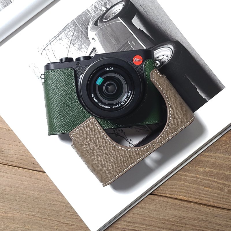 适用机型Leica D-Lux8 手掌纹皮革相机底座皮套 - 相机包/相机袋 - 真皮 多色