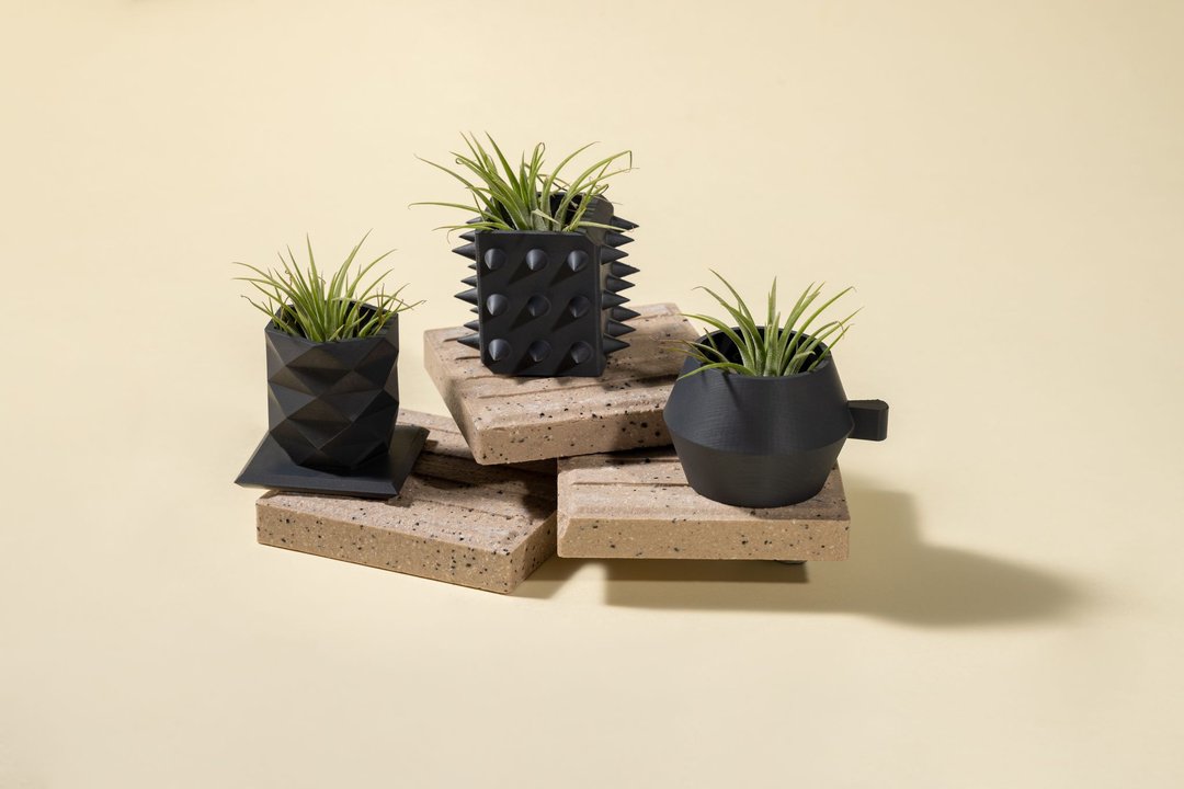 【植物礼物+圣诞卡】3D POTS Infinity. x 1 - 花瓶/陶器 - 塑料 灰色