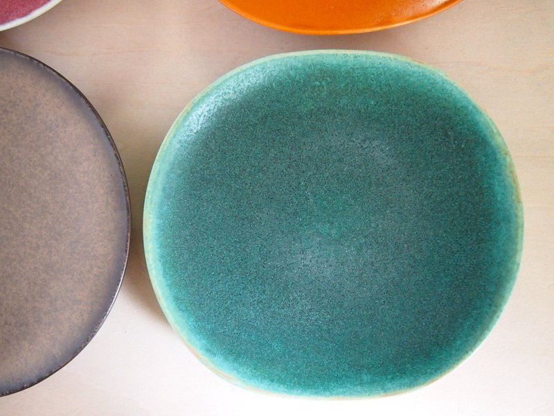 颜色盘15 / 蓝色 - 浅碟/小碟子 - 陶 蓝色