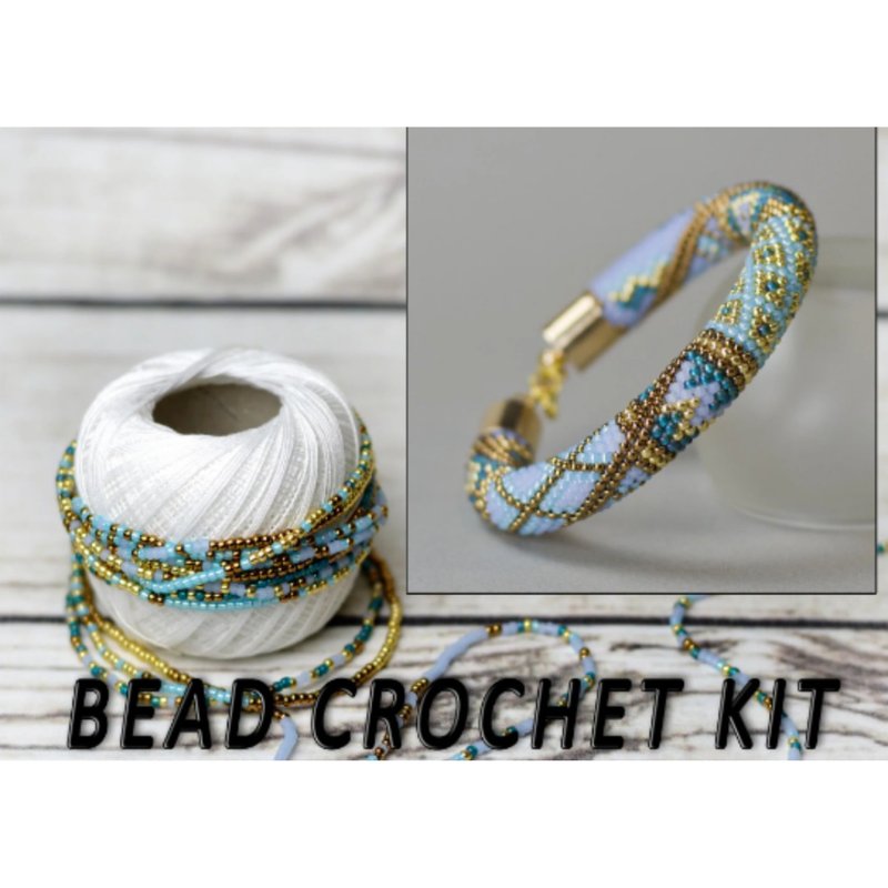 DIY KIT 手作DIY材料包 DIY Material Pack 自己的手環 飾品DIY 材料包 Bead kit bracelet - 编织/刺绣/羊毛毡/裁缝 - 玻璃 绿色
