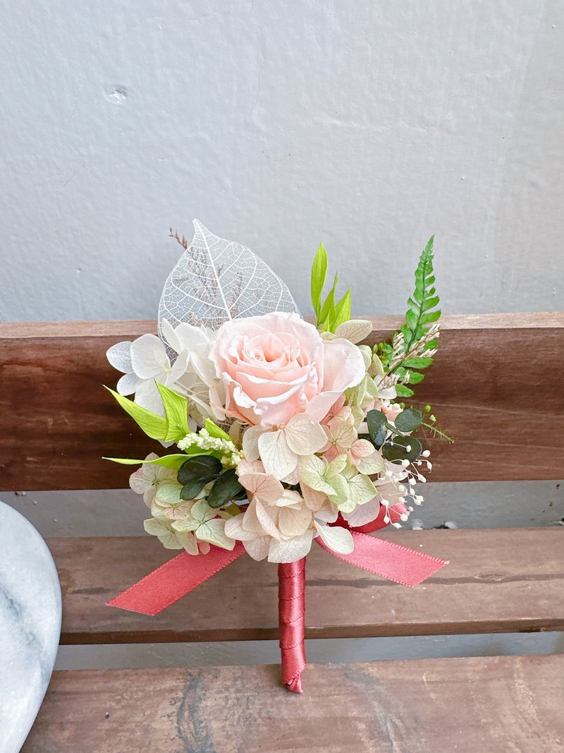 美好时光 | 初见那天的美好-永生玫瑰胸花 - 干燥花/捧花 - 植物．花 多色